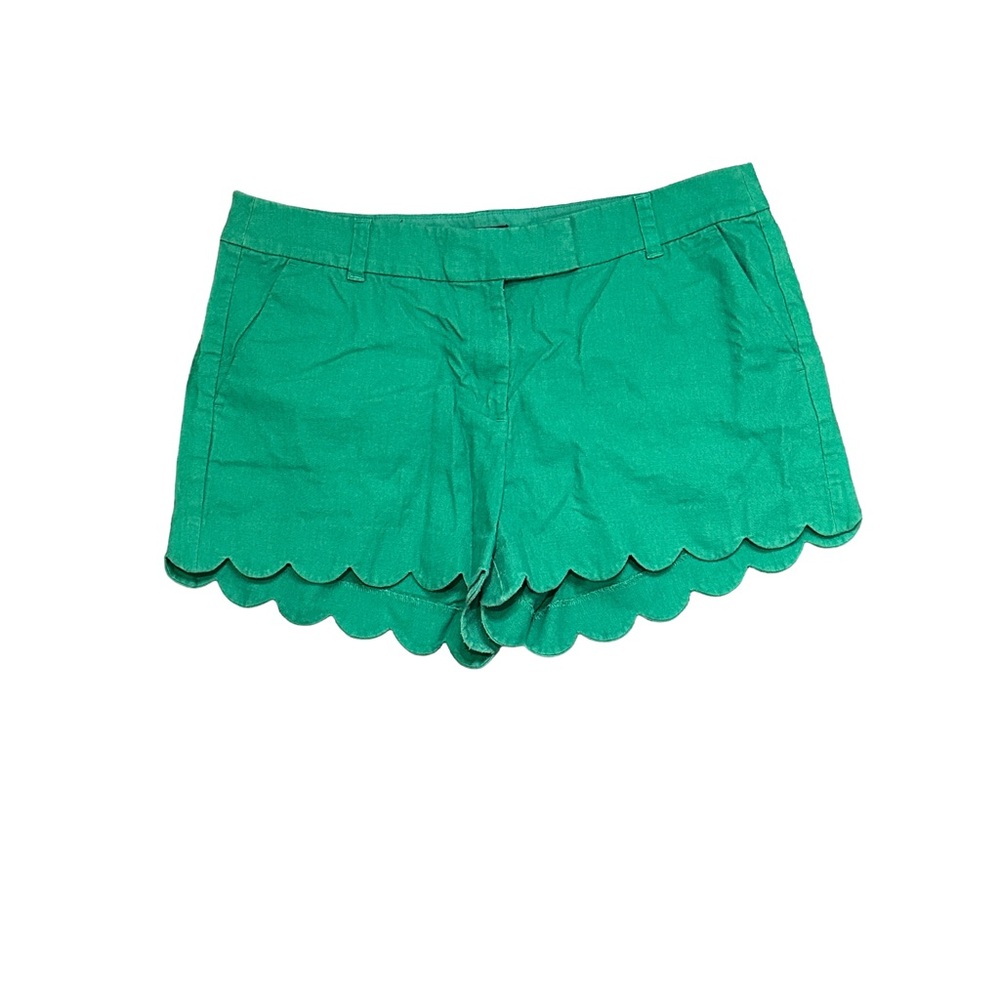 J. Crew Vibrant Green Scalloped Women's Cargos